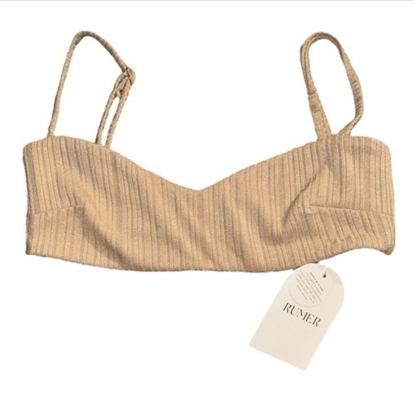 Rumer Tops - NWT RUMER Rosanna Fitted bandeau bra Top in Nude size Small